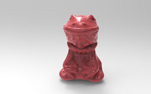 3D Cute frog souvenir model
