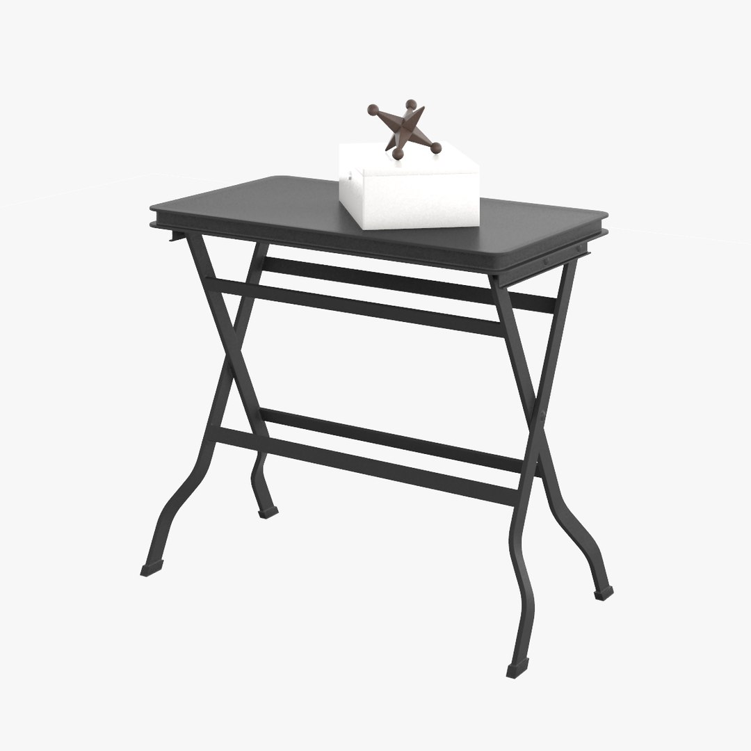 Carter metal folding tray shop table