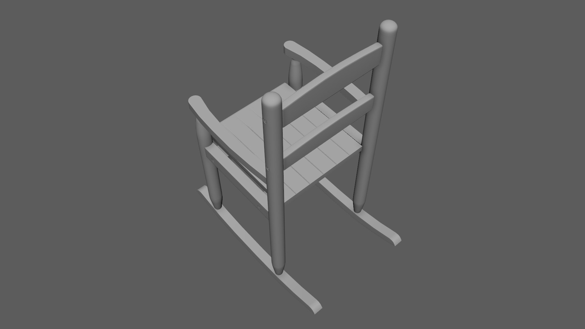 Chair No 9 Rocking Chair Cane Rocker Old Rusty Metal Version 3D Model ...