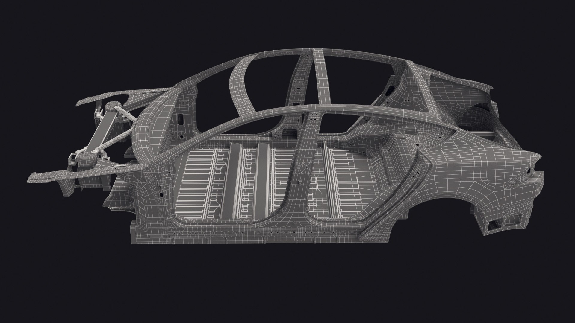 Tesla Model S Frame 3 3D Model - TurboSquid 1948644