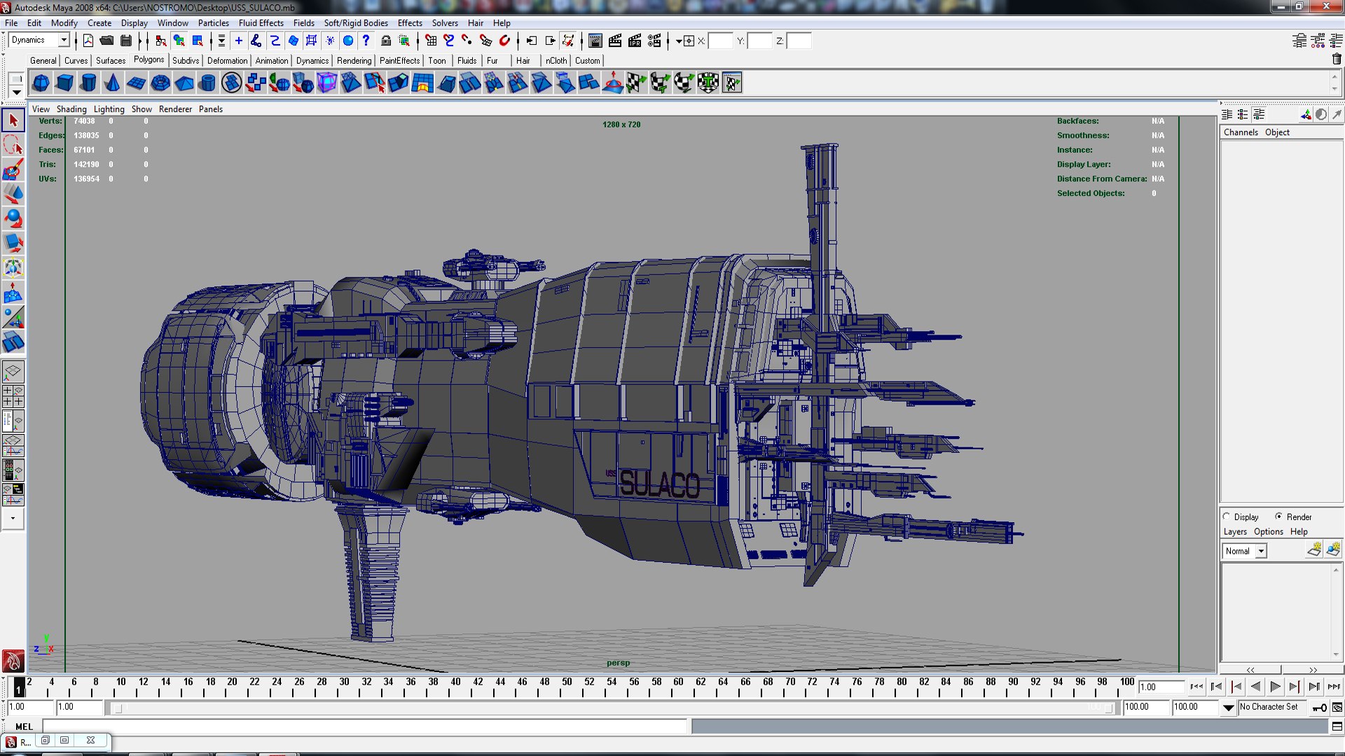 3d Model Uss Sulaco
