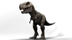 trex rigged bones 3D model