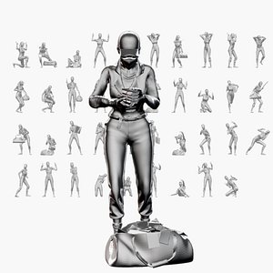 3D Criminal Woman Set03