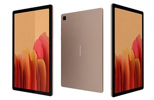Samsung Galaxy Tab A7 10 4 2020 Gold Low Poly 3D