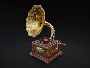 3D Gramophone Vintage