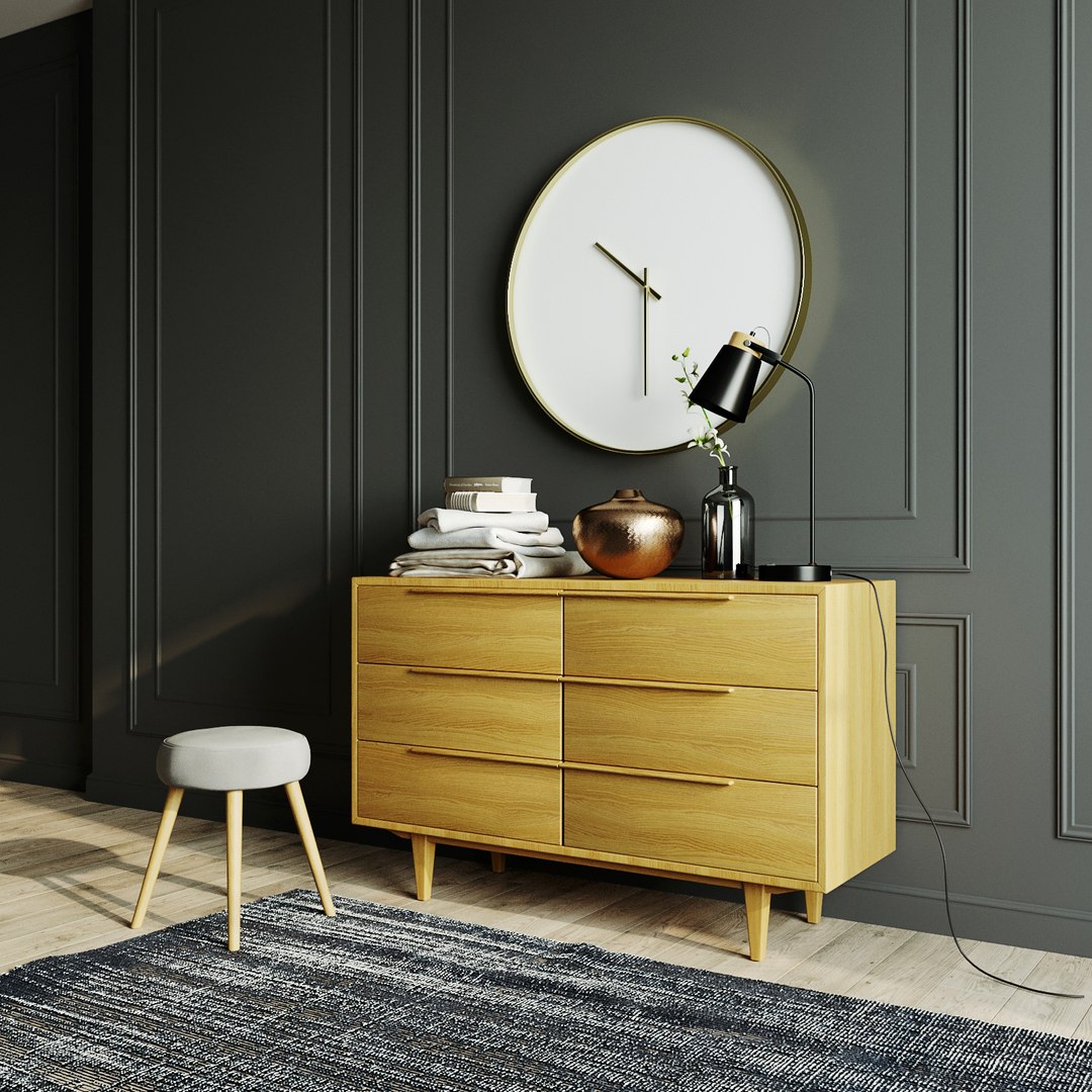 Decor Chest Drawers 3D Model - TurboSquid 1598496