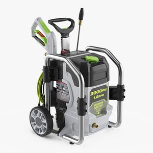 Portable Pressure Washer for Patio and Car Use Gray 3D model