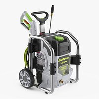 Portable Pressure Washer for Patio and Car Use Gray
