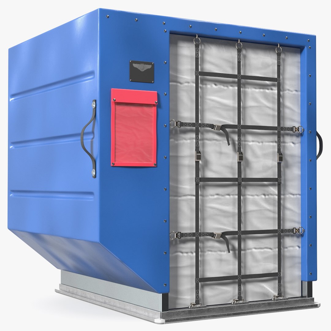 Air Cargo Container ULD LD 2 Blue model - TurboSquid 2065888