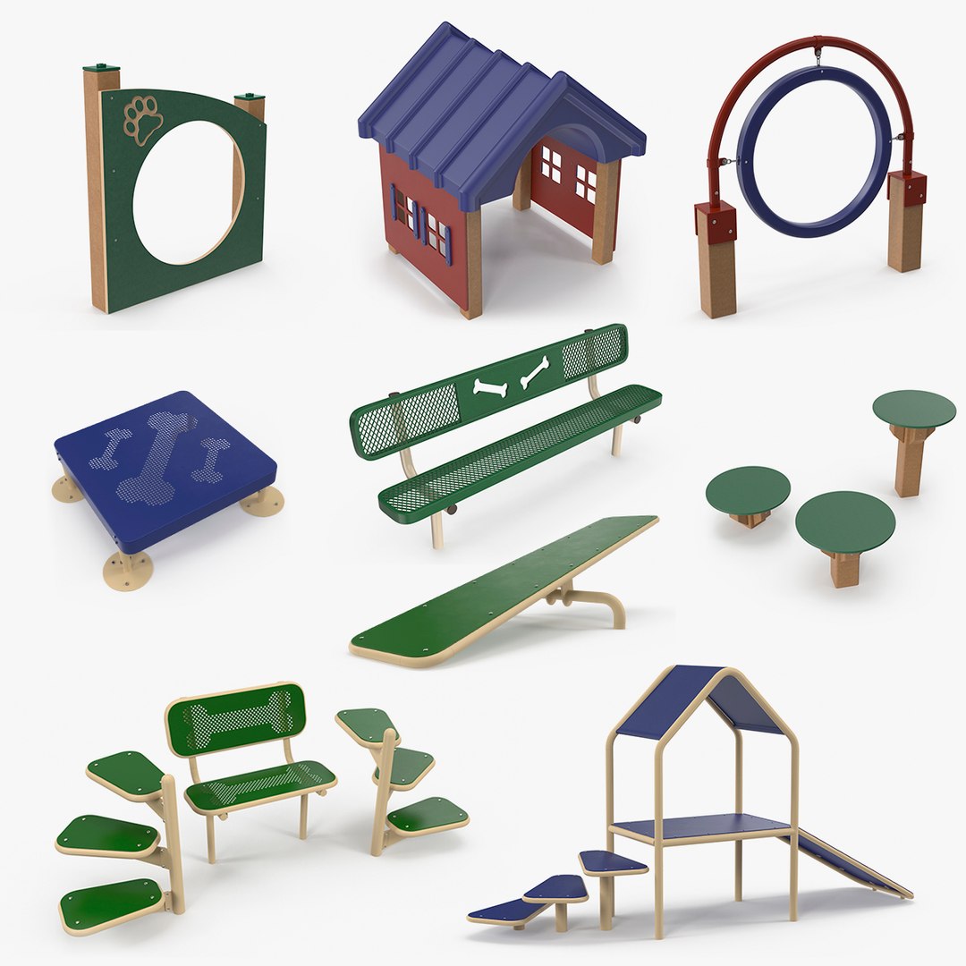 Dog Obstacles Collection 7 3D model preview