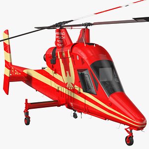 Kaman K Max Synchropter Red 3D