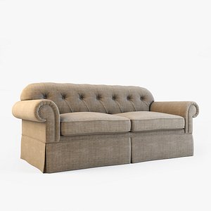 sofa modeled fabric 3d model