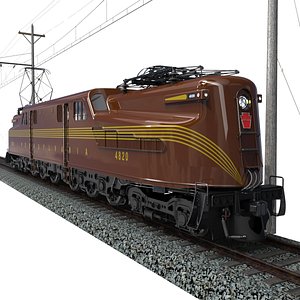 gg1 electric locomotive 3d model