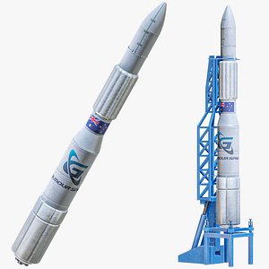 Eris-1 Space Rocket With Launchpad PBR