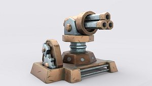3D cartoon turret