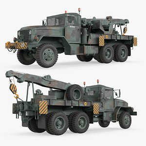3D M62 Wrecker Recovery Vehicle Camouflage model