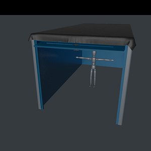 free c4d model blue metal garage