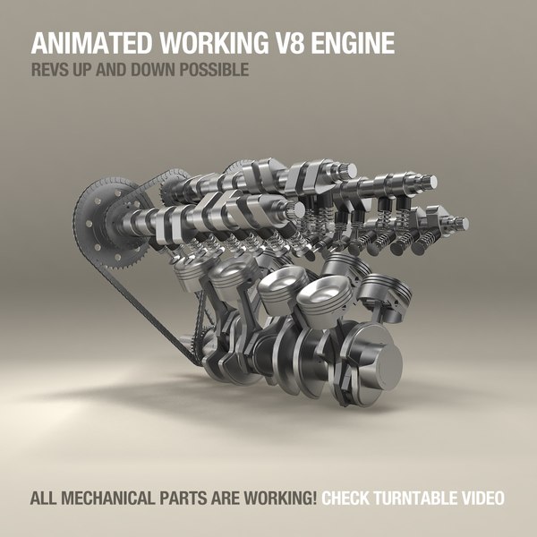 v8 engine work animation obj