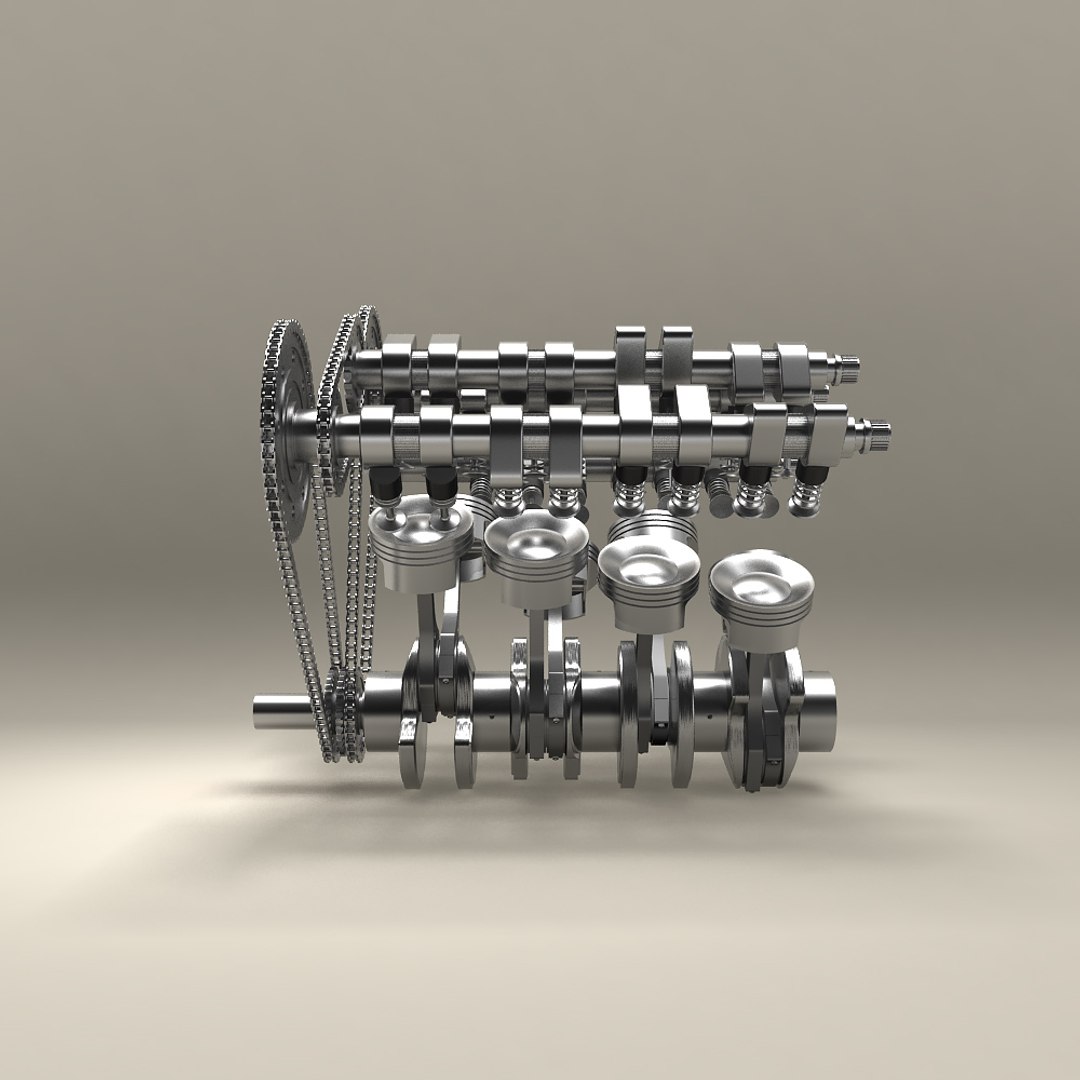 V8 Engine Work Animation Obj