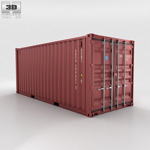 3D shipping container 20ft