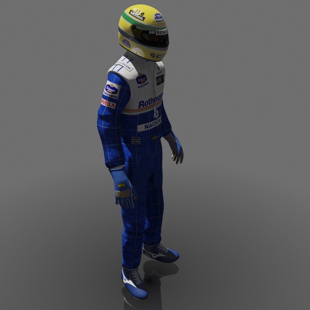 3d Formula Driver Ayrton Senna Model