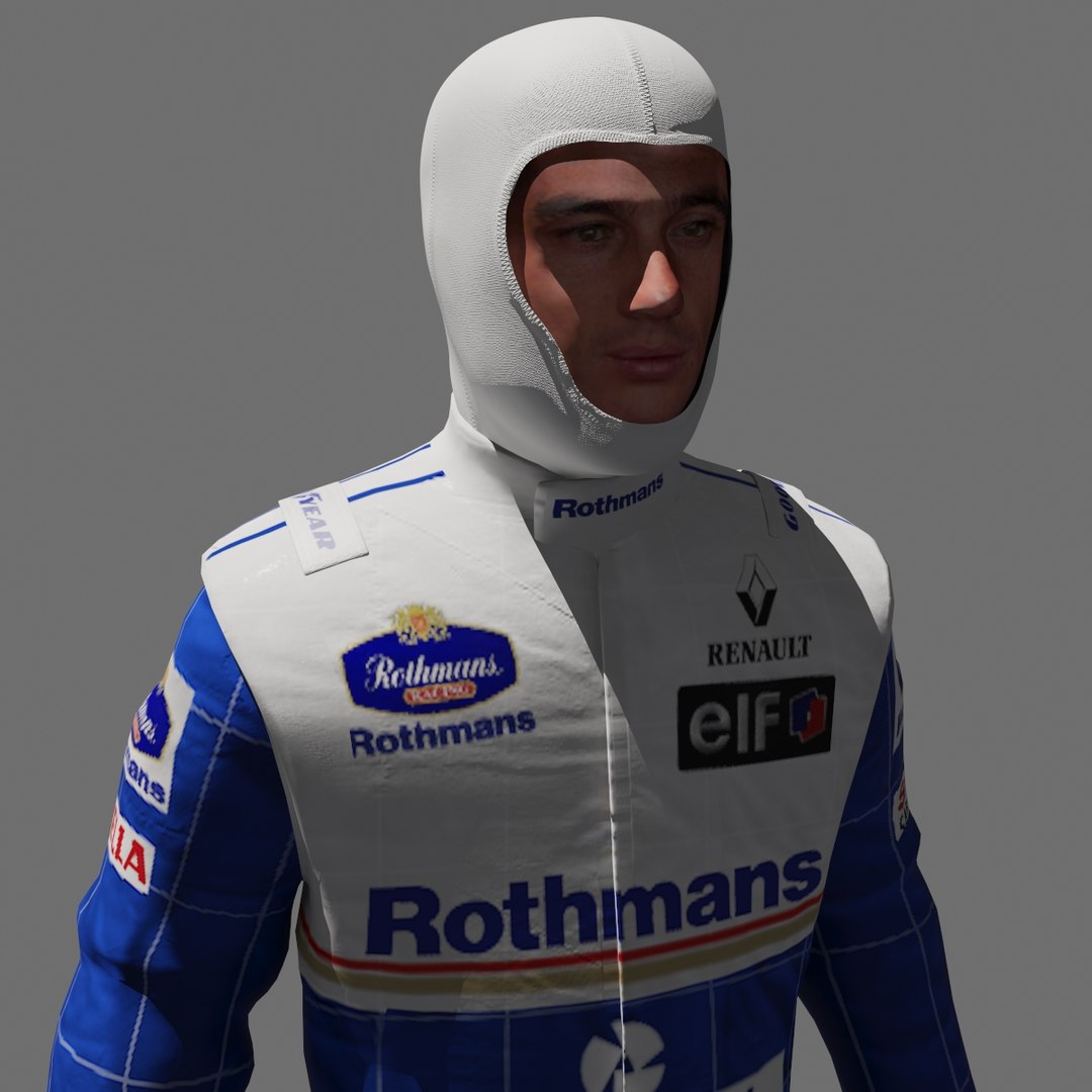 3d Formula Driver Ayrton Senna Model