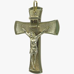 Jesus Crucifix Pendant 3D model