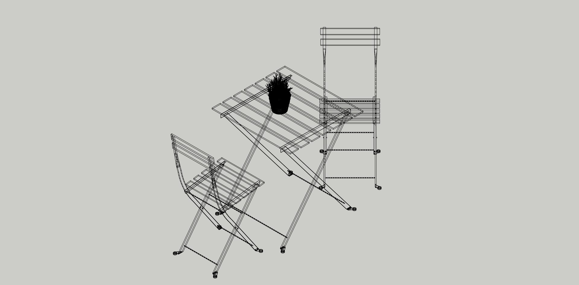 3D Chair and Table Outdoor IKEA TARNO TurboSquid 2177646
