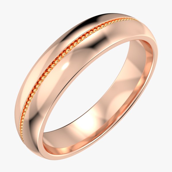 Jewelry Beads Ring Band For Men And Women 3D CAD Design-CC107 3D print model 3D model