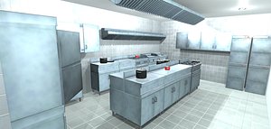 3D model vr restaurant kitchen -