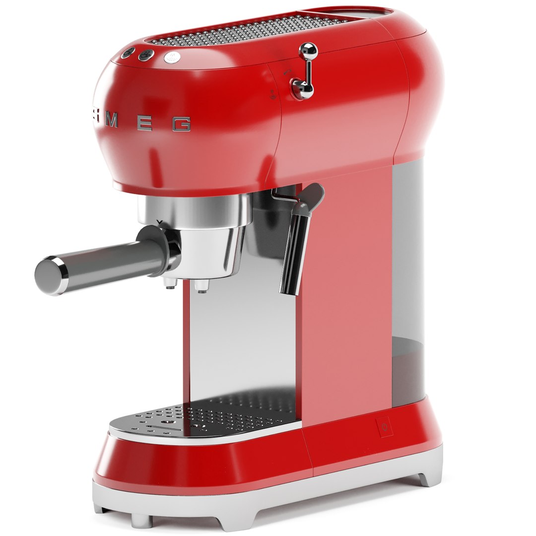 3D Model SMEG Manual Espresso Coffee Machine TurboSquid 2004249