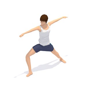 animations exercise yoga woman 3D