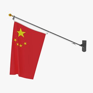 Wall Flag China T2 3D model