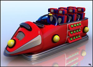 Roller Coaster Car Cartoon