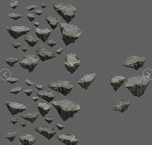 3D mountain rock stones