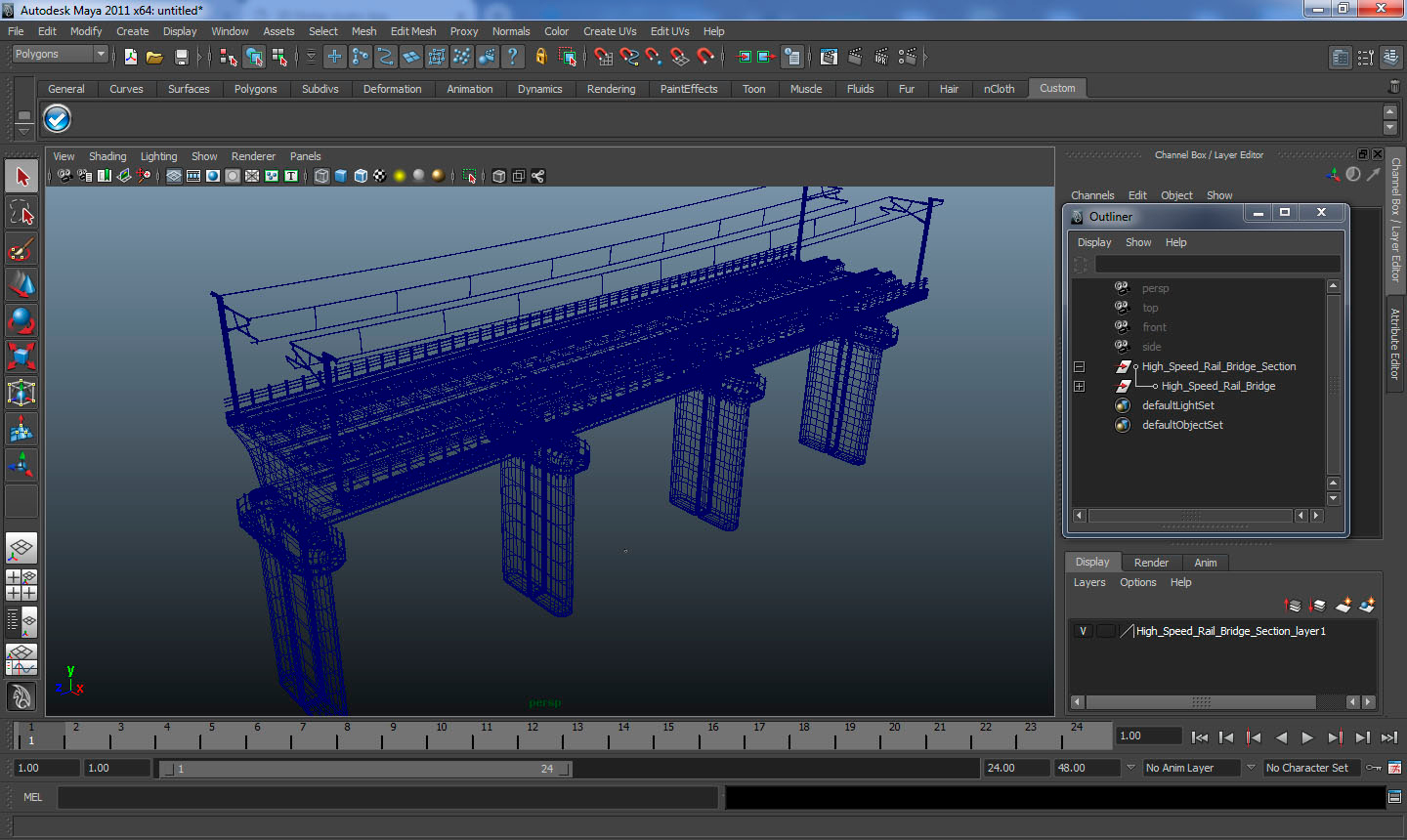 Modelo 3d Sección Del Puente Ferroviario De Alta Velocidad - Turbosquid 