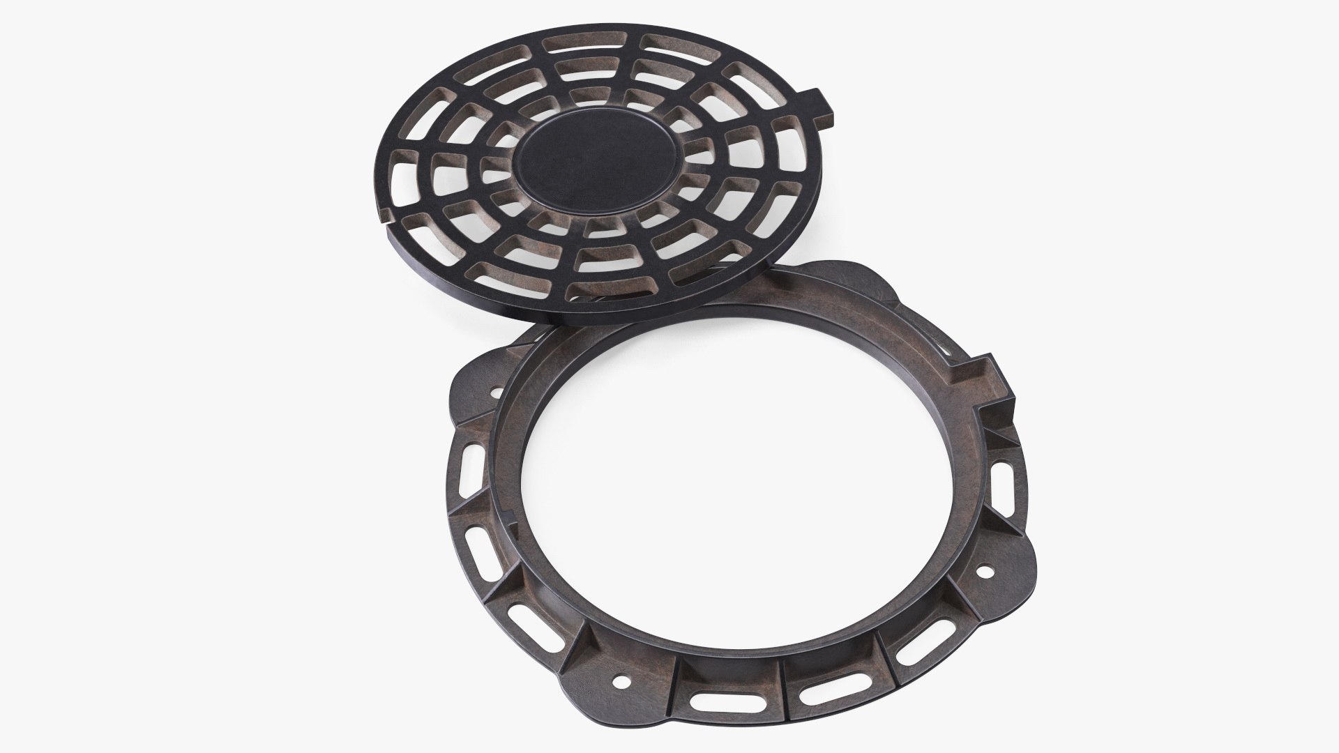 Old Metal Drain Lid 3D model preview
