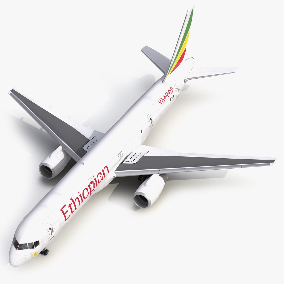 Boeing 757-200F Ethiopian Airlines 3D Model 3D model preview