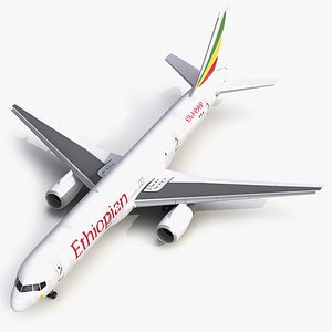 3d model boeing 757-200f ethiopian airlines
