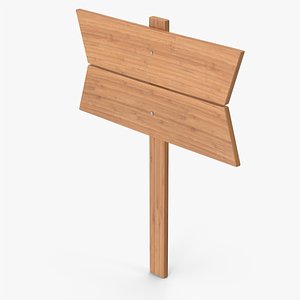 3D model Wooden Signboard