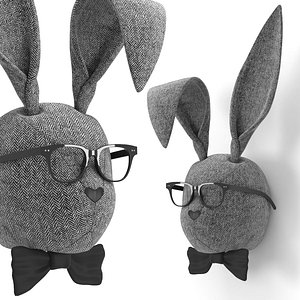 3D model soft rabbit - hopper