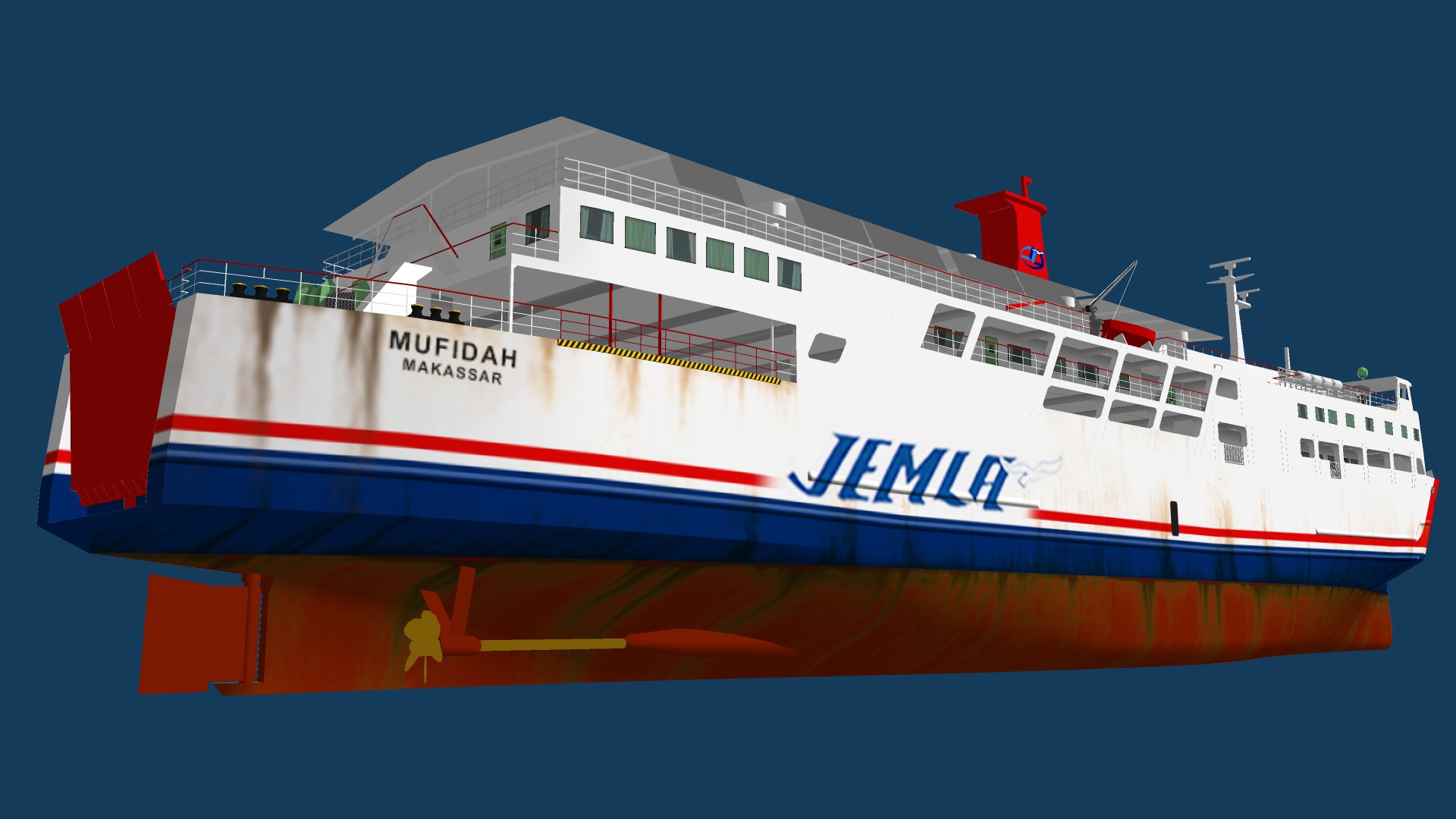 Mufidah Indonesia Ro-ro 3D Model - TurboSquid 1311793
