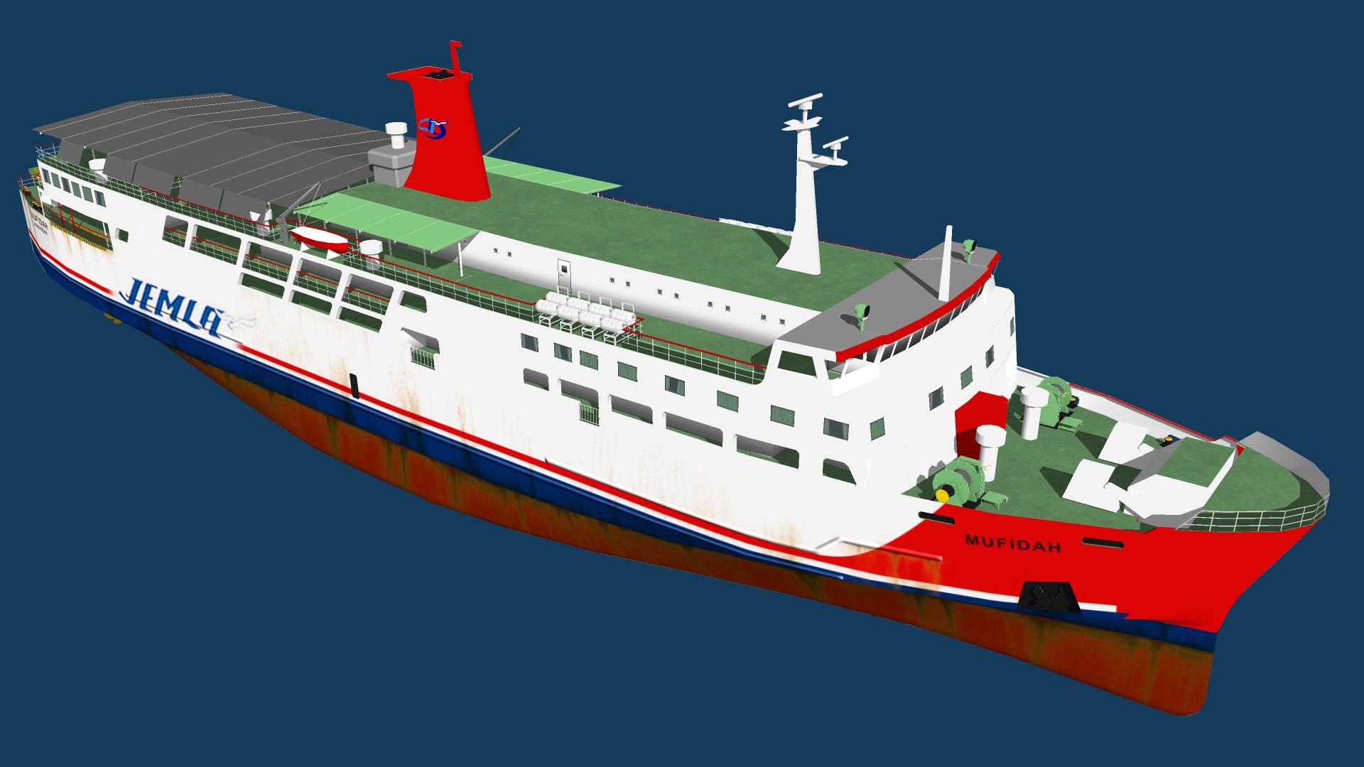 Mufidah Indonesia Ro-ro 3D Model - TurboSquid 1311793