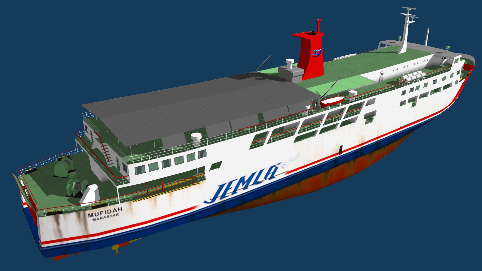 Mufidah Indonesia Ro-ro 3D Model - TurboSquid 1311793