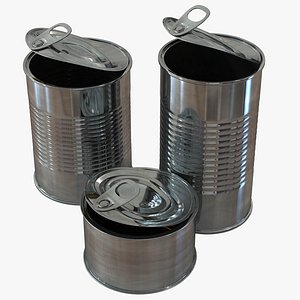 c4d open tin cans set