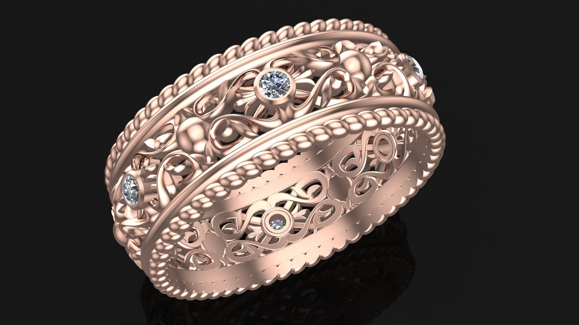 Wedding Florar Ring 6 3D - TurboSquid 1901387