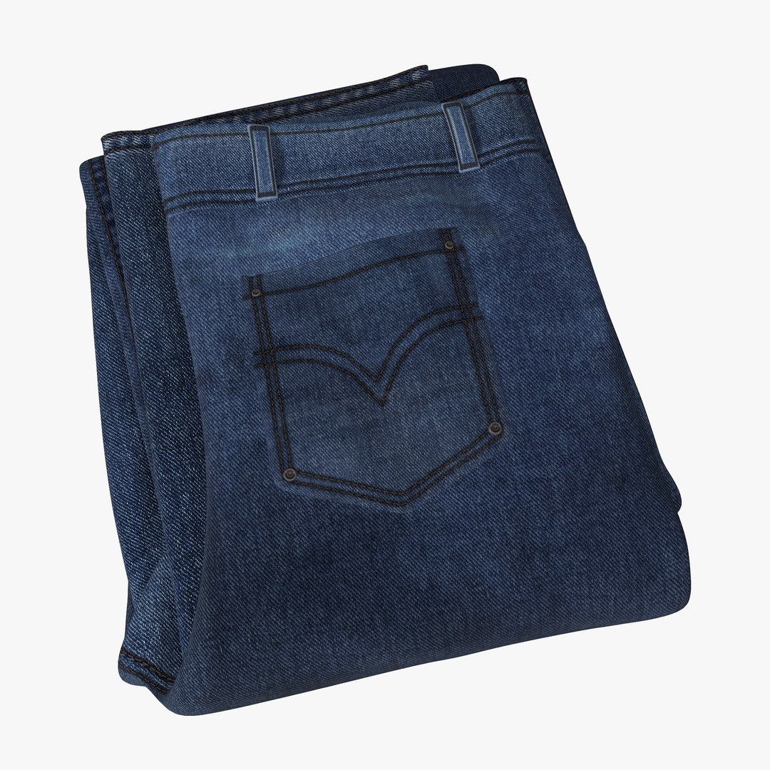 Jeans Folded 2 3D model preview