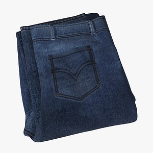 jeans folded 2 3d 3ds
