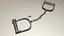 Pirate handcuffs with chain