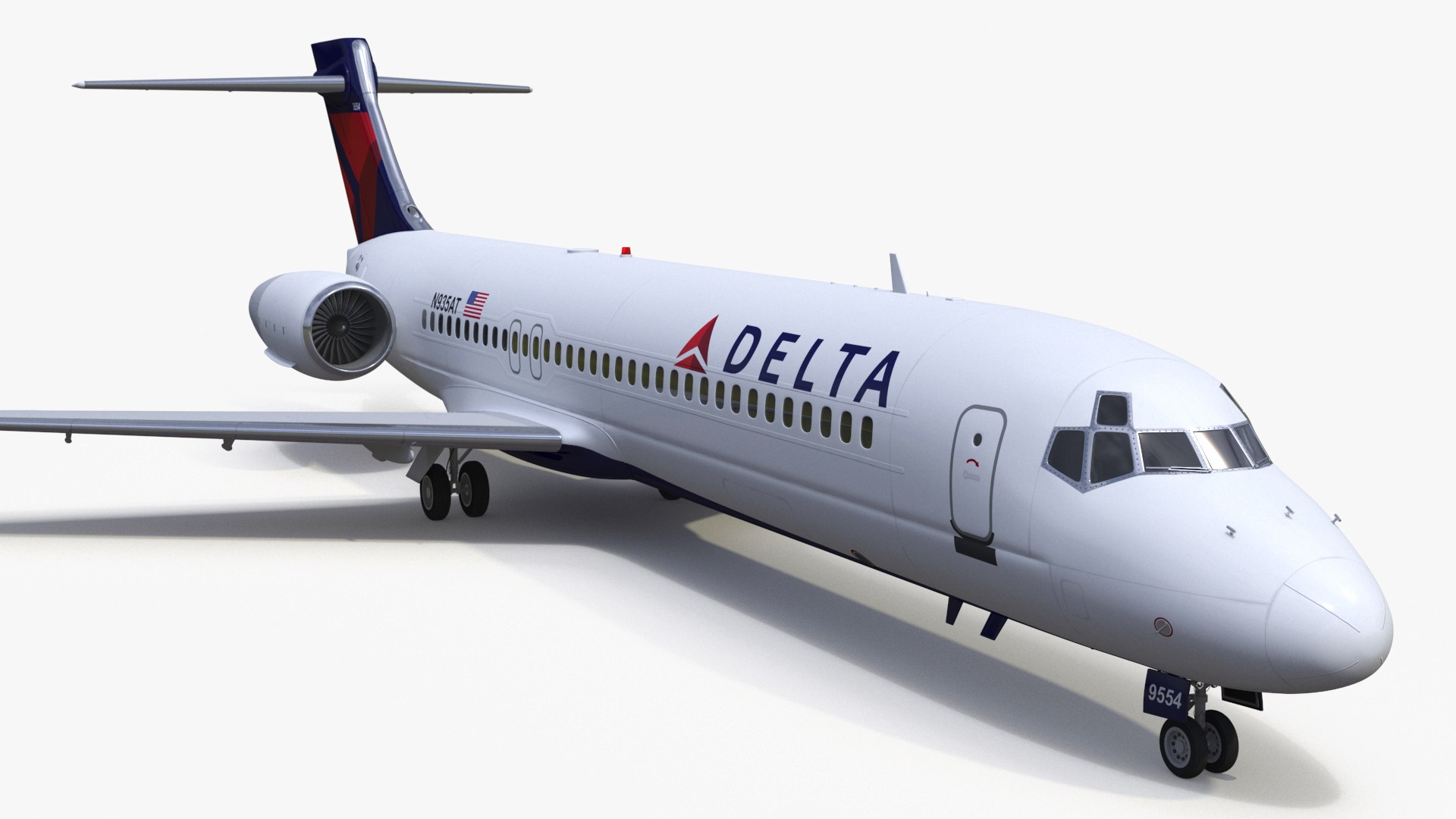 Boeing 717-200 Delta Airlines Livery 3D model preview
